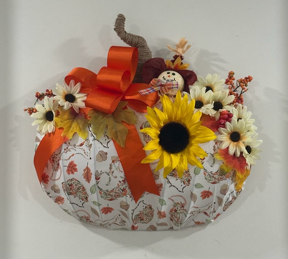 Fall Sunflower Pumpkin Wreath